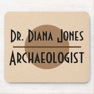 Name-und Job-Minimalistischer moderner Brown-Kreis Mousepad