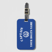 Name und Kapitän des Sailors Gepäckanhänger (Vorderseite Vertikal)