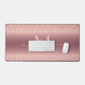 Name und Letter Rose Gold Desk Mat Schreibtischunterlage (Tastatur & Maus)