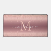 Name und Letter Rose Gold Desk Mat Schreibtischunterlage (Vorderseite)