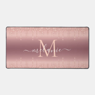 Name und Letter Rose Gold Desk Mat Schreibtischunterlage