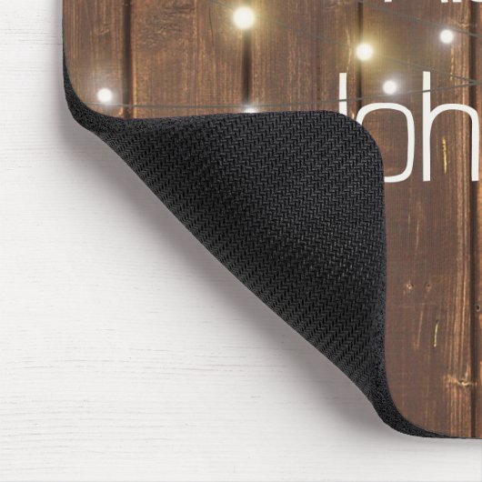 Name und Light String auf Oak Mousepad (Ecke)