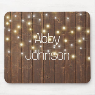 Name und Light String auf Oak Mousepad