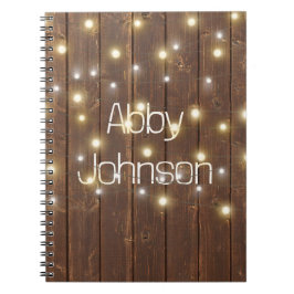 Name und Light String auf Oak Notizblock