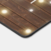 Name und Light String auf Oak Schreibtischunterlage (Ecke)