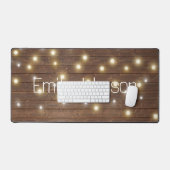 Name und Light String auf Oak Schreibtischunterlage (Tastatur & Maus)