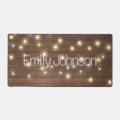 Name und Light String auf Oak Schreibtischunterlage (Vorderseite)