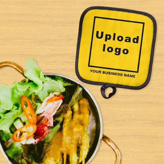 Name und Logo der Firma Yellow Pot Topflappen
