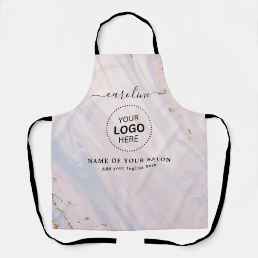 Name und Logo Friseur Schürze (Vorderseite)