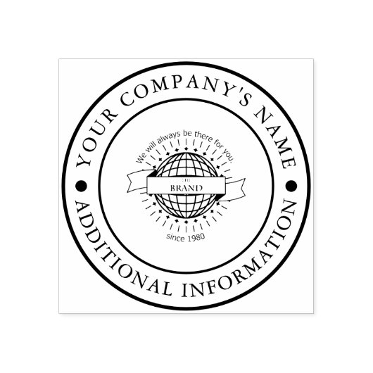 Name und Logo für die Briefmarke aus Kautschuk Gummistempel (Prägung)