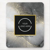 Name und Logo moderner Silver- und Gold-Unternehme Mousepad (Vorne)