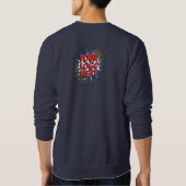 Name und Logo Upload Vorlage/Front & Back/Navy Sweatshirt (Rückseite)