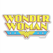 Name und Logo von Wonder Woman Aufkleber (Vorderseite)