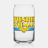 Name und Logo von Wonder Woman Dosenglas (Rückseite)