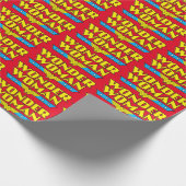 Name und Logo von Wonder Woman Geschenkpapier (Ecke)