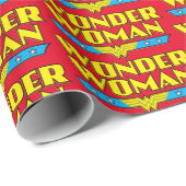 Name und Logo von Wonder Woman Geschenkpapier (Rolleneckpunkt)