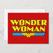 Name und Logo von Wonder Woman Postkarte (Vorne/Hinten)