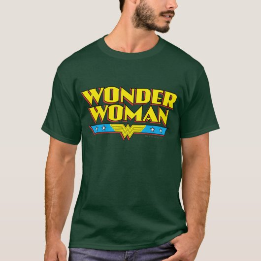 Name und Logo von Wonder Woman T-Shirt (Vorderseite)