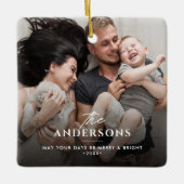 Name und Meldung der Weihnachts-/Urlaubsfamilie 2- Keramikornament (Vorderseite)