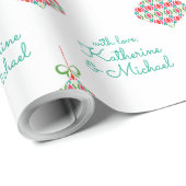 Name und Meldung hinzufügen | Frohe Weihnachtsschm Geschenkpapier (Rolleneckpunkt)