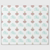 Name und Meldung hinzufügen | Frohe Weihnachtsschm Geschenkpapier (Flach)