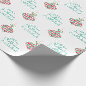 Name und Meldung hinzufügen | Frohe Weihnachtsschm Geschenkpapier (Ecke)