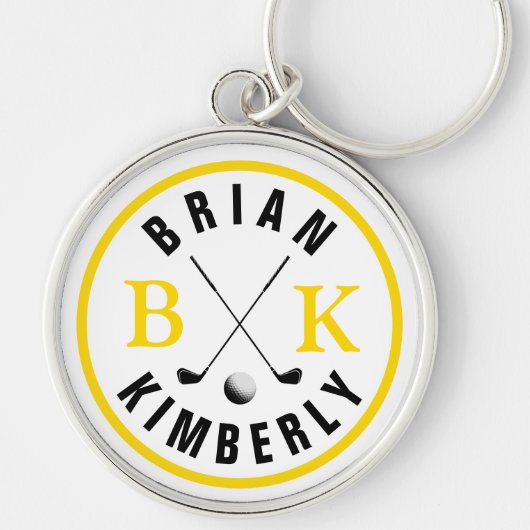 Name und Mit Monogramm Zeichen Schlüsselanhänger (Vorne)