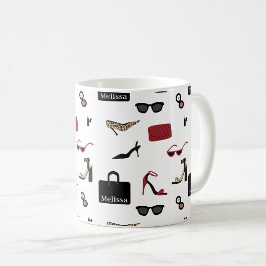 Name und Mode-Accessoires Girl Boss Kaffeetasse (VorderseiteRechts)
