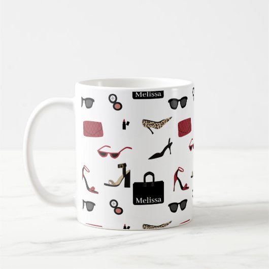 Name und Mode-Accessoires Girl Boss Kaffeetasse (Links)