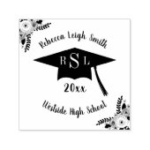 Name und Monogramm Bläschengraduiertenklasse Permastempel (Design)