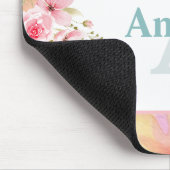 Name und Monogramm der personalisierten Aquarellfa Mousepad (Ecke)