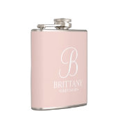 Name und Monogramm der personalisierten Bridesmaid Flachmann (Rechts)