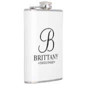 Name und Monogramm der personalisierten Bridesmaid Flachmann (Rechts)