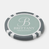 Name und Monogramm der personalisierten Bridesmaid Pokerchips (Einzeln)