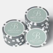 Name und Monogramm der personalisierten Bridesmaid Pokerchips (Stapel)