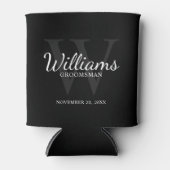 Name und Monogramm der personalisierten Trauzeuge Dosenkühler (Vorderseite)