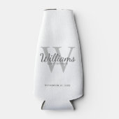 Name und Monogramm der personalisierten Trauzeuge Flaschenkühler (Vorderseite)