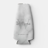 Name und Monogramm der personalisierten Trauzeuge Flaschenkühler (Vorderseite)