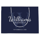 Name und Monogramm der personalisierten Trauzeuge Große Geschenktüte (Vorderseite)