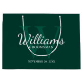 Name und Monogramm der personalisierten Trauzeuge Große Geschenktüte (Vorderseite)