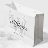 Name und Monogramm der personalisierten Trauzeuge Große Geschenktüte