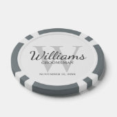 Name und Monogramm der personalisierten Trauzeuge Pokerchips (Einzeln)