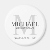 Name und Monogramm der personalisierten Trauzeugen