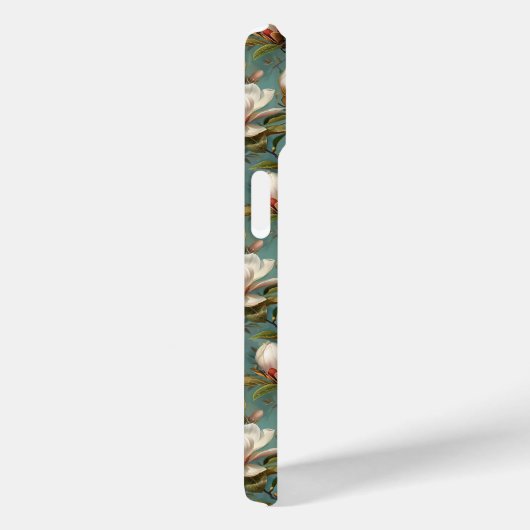 Name und Monogramm des Blumenmusters Magnolia Case-Mate iPhone Hülle (Rückseite / Rechts)