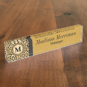 Name und Monogramm des Leopard-Tierdruck-| DIY Namensplakette (Seite)