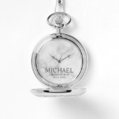 Name und Monogramm des modernen Personalisierten T Armbanduhr (Vorderseite)