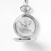 Name und Monogramm des modernen Personalisierten T Armbanduhr (Vorderseite)