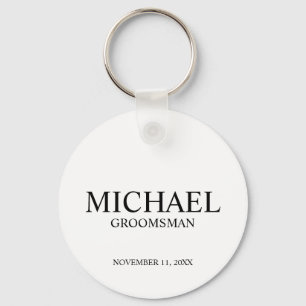 Name und Monogramm des modernen Personalisierten T Schlüsselanhänger