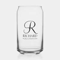 Name und Monogramm des personalisierten Trauzeugen