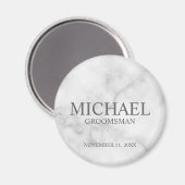 Name und Monogramm des Personalisierten Trauzeugen Magnet (Vorderseite/Rückseite)